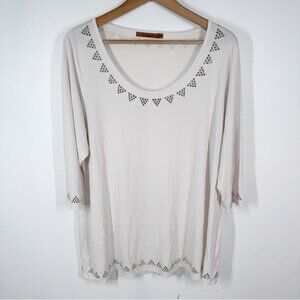 Ivory Gold Studded Top
